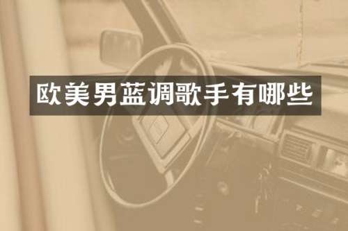 欧美男蓝调歌手有哪些