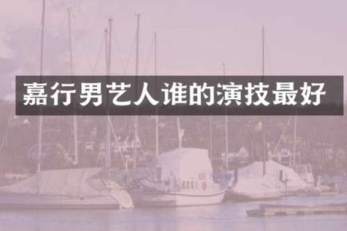 嘉行男艺人谁的演技最好