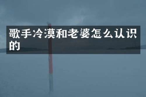 歌手冷漠和老婆怎么认识的