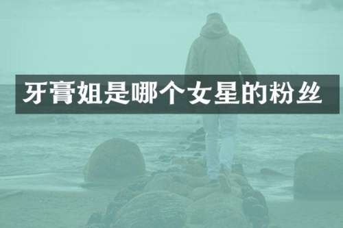 牙膏姐是哪个女星的粉丝
