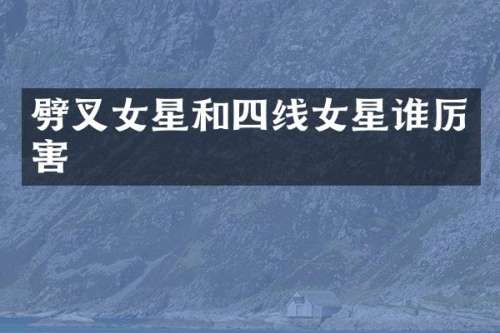 劈叉女星和四线女星