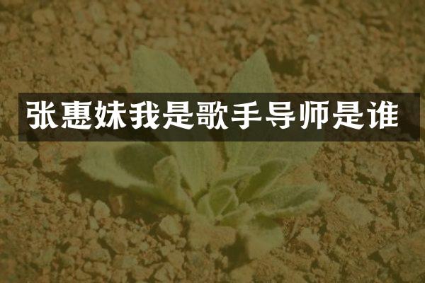 张惠妹我是歌手导师是谁
