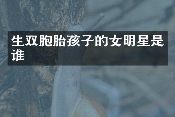 生双胞胎孩子的女明星是谁