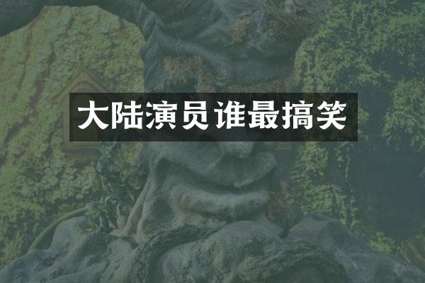 大陆演员谁最搞笑