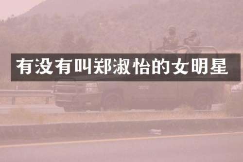 有没有叫郑淑怡的女明星