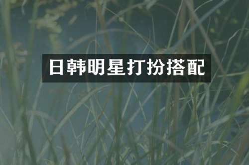 日韩明星打扮搭配