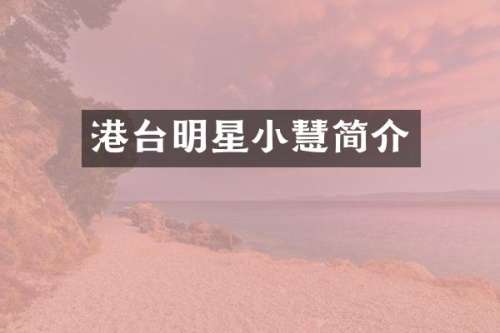 港台明星小慧简介