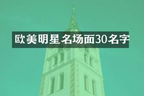 欧美明星名场面30名字