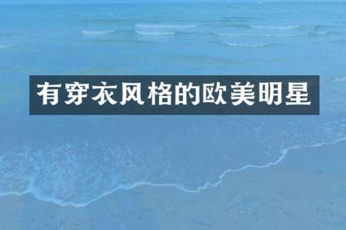有穿衣风格的欧美明星