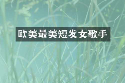 欧美最美短发女歌手