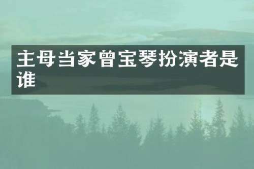 主母当家曾宝琴扮演者是谁