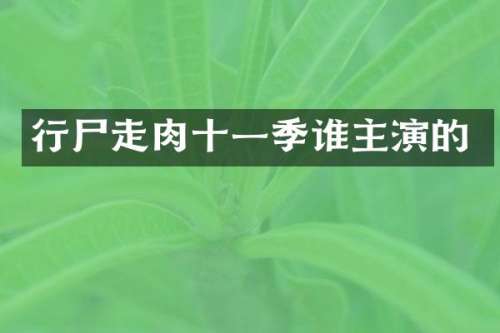 行尸走肉十一季谁主演的