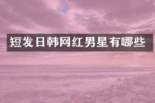 短发日韩网红男星有哪些
