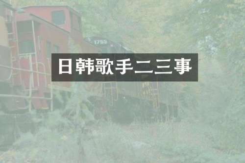 日韩歌手二三事