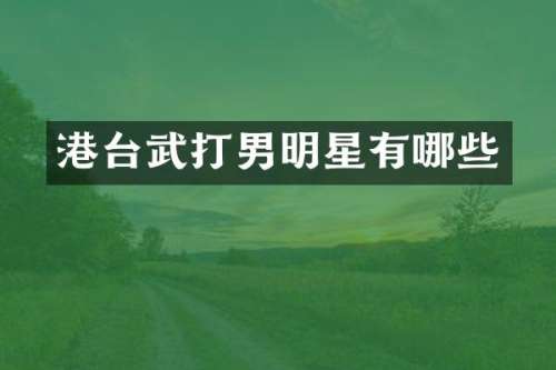 港台武打男明星有哪些