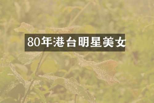 80年港台明星