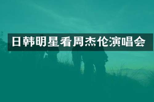 日韩明星看周杰伦演唱会