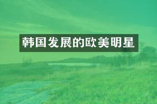 韩国发展的欧美明星