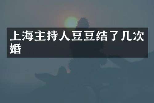 上海主持人豆豆结了几次婚