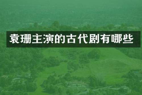 袁珊主演的古代剧有哪些