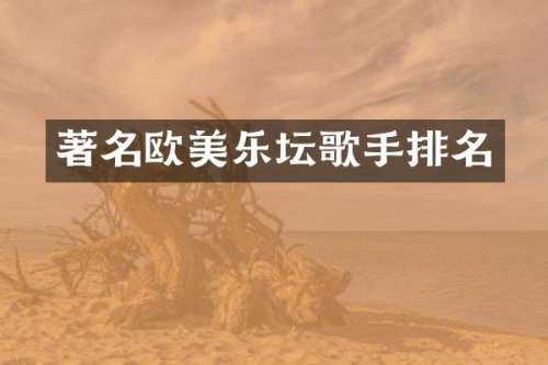 著名欧美乐坛歌手排名