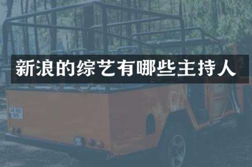 新浪的综艺有哪些主持人