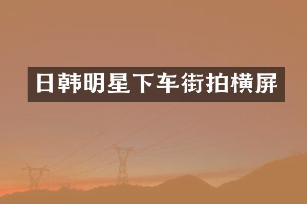日韩明星下车街拍横屏