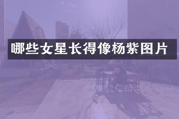 哪些女星长得像杨紫图片
