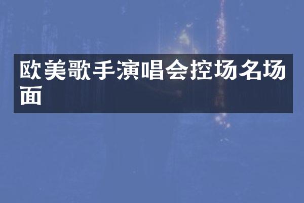 欧美歌手演唱会控场名场面