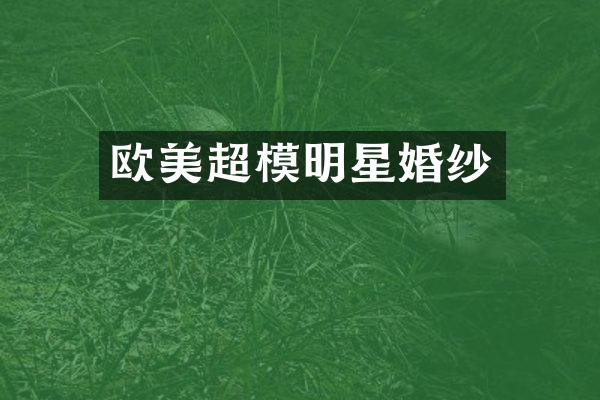 欧美超模明星婚纱