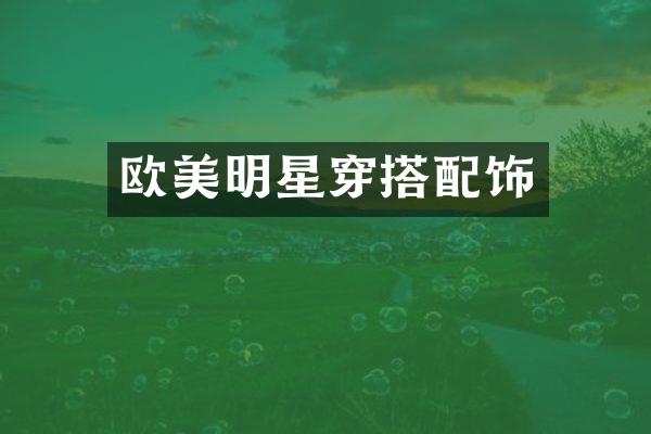 欧美明星穿搭配饰