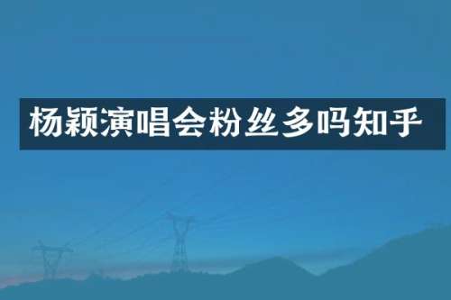 杨颖演唱会粉丝多吗知乎