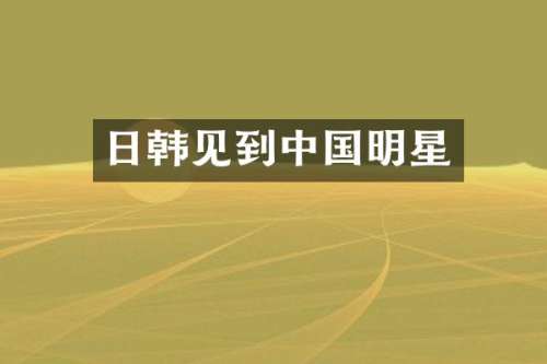 日韩见到中国明星