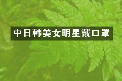 中日韩明星戴口罩