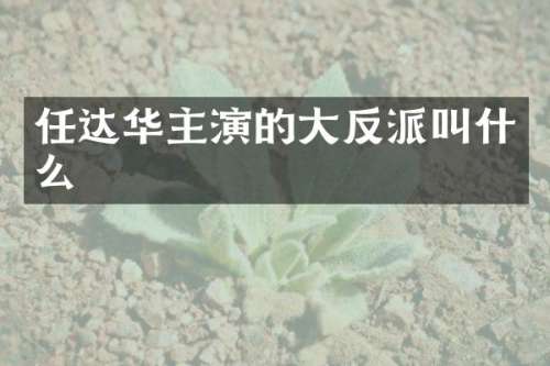任达华主演的大反派叫什么