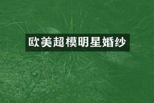 欧美超模明星婚纱