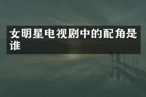女明星电视剧中的配角是谁