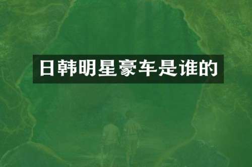 日韩明星豪车是谁的