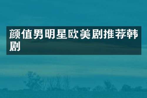 颜值男明星欧美剧推荐韩剧