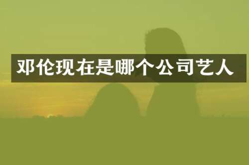 现在是哪个公司艺人