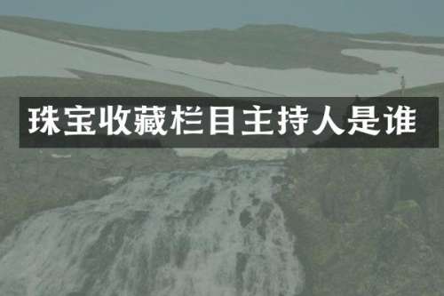 珠宝收藏栏目主持人是谁