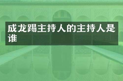 成龙踢主持人的主持人是谁