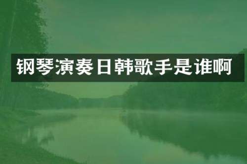 钢琴演奏日韩歌手是谁啊