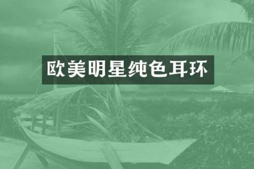 欧美明星纯色耳环