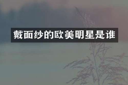 戴面纱的欧美明星是谁