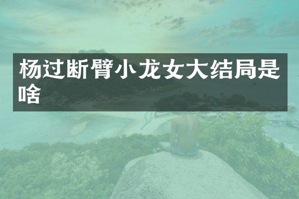 杨过断臂大结局是啥