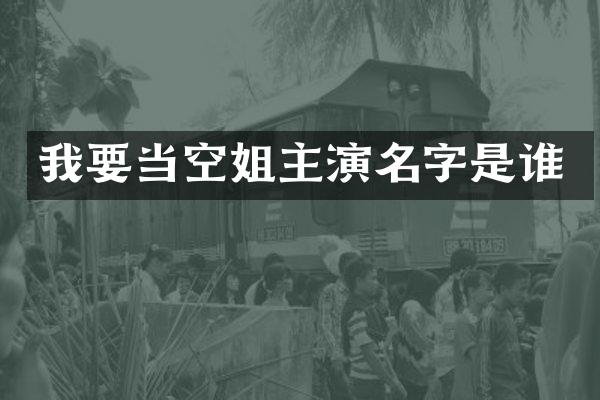 我要当空姐主演名字是谁