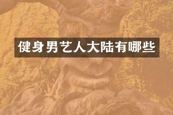 健身男艺人大陆有哪些