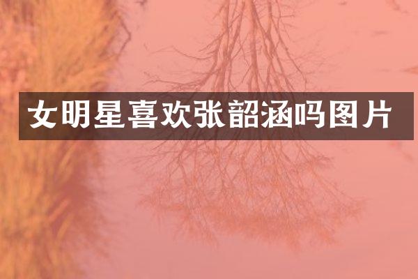 女明星喜欢张韶涵吗图片