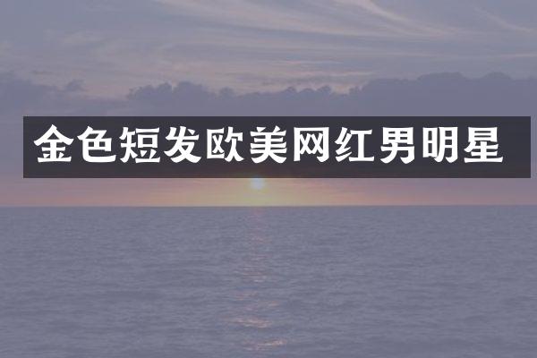 金色短发欧美网红男明星